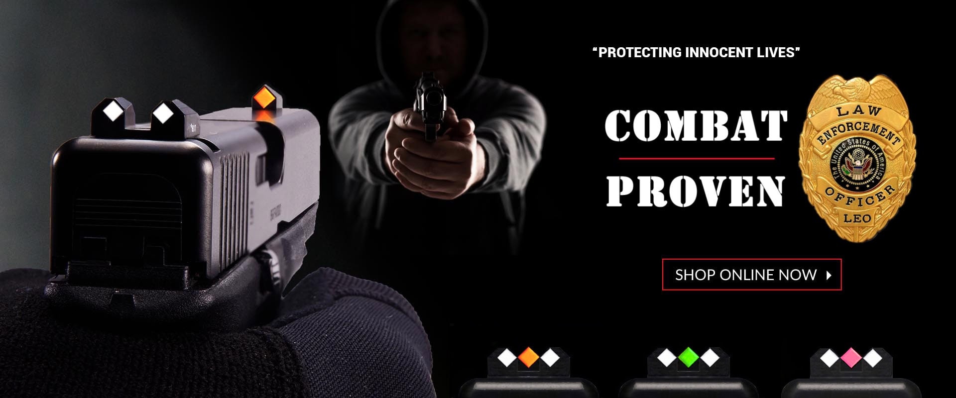 Pistol sights night sights Combat Proven
