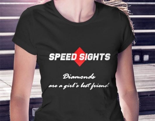 Woman's T Shirt Speed Sights Logo Tagline